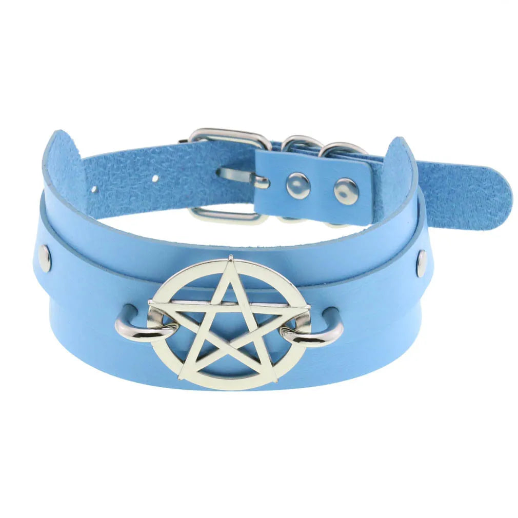 Cool cutie frosted blue choker, playful kawaii accessory