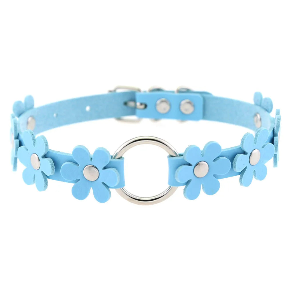 Cute little frosted blue choker, kawaii pastel DDLG accessory
