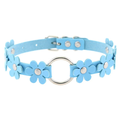 Cute little frosted blue choker, kawaii pastel DDLG accessory