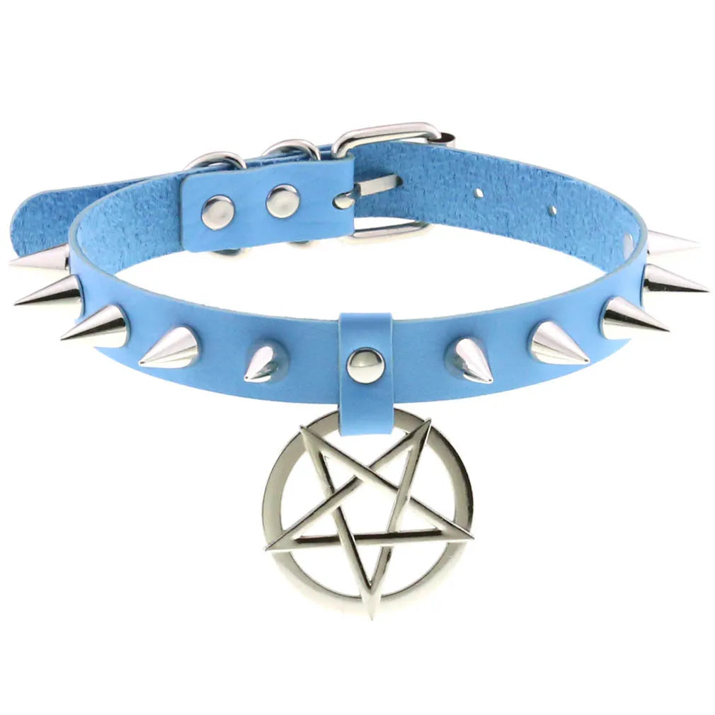 Dreamy blue frosted choker, kawaii cutecore fashion for littles