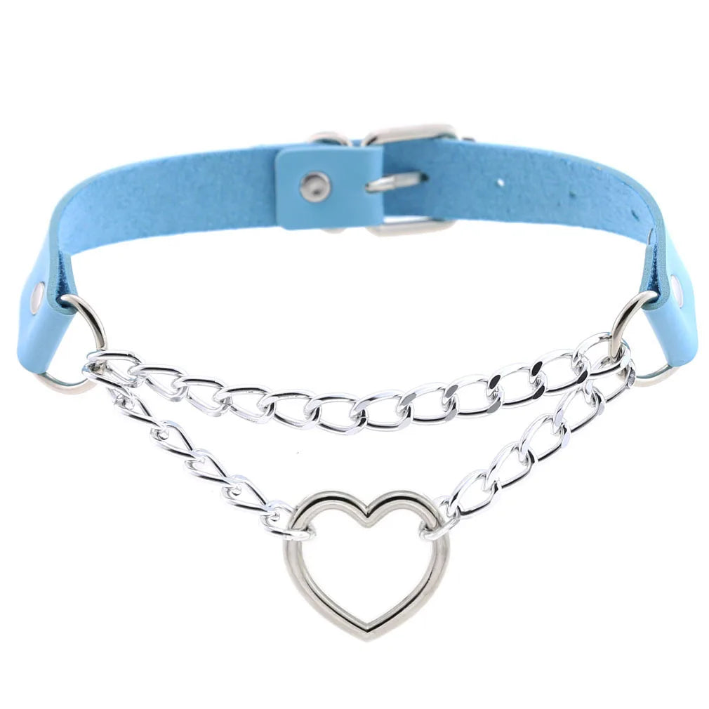 Icy cute frosted blue choker, playful cutecore accessory