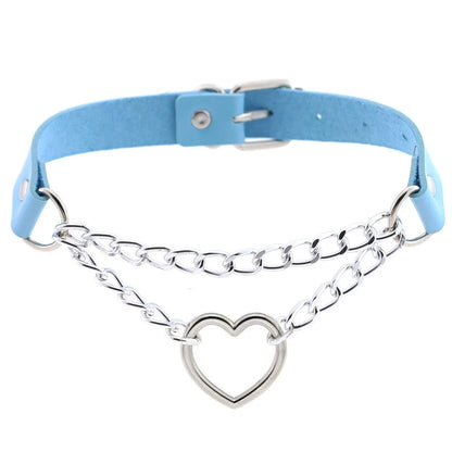 Icy cute frosted blue choker, playful cutecore accessory