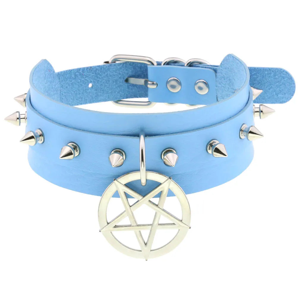Pastel frosted blue choker, cute kawaii fashion for brats and littles