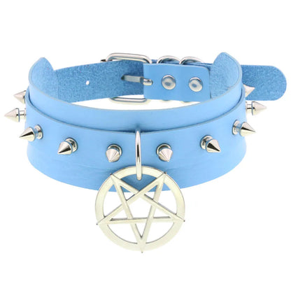 Pastel frosted blue choker, cute kawaii fashion for brats and littles