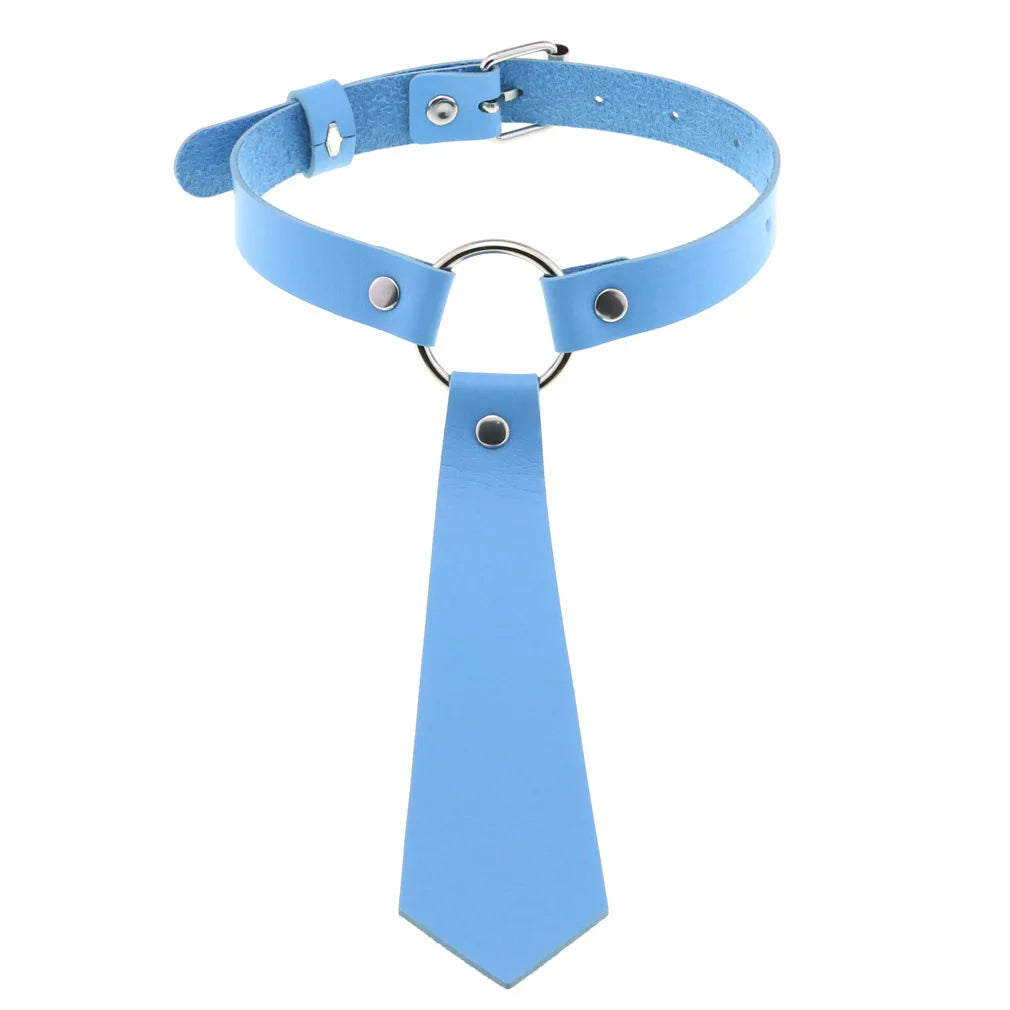 Playful layered frosted blue choker, cute cutecore accessory