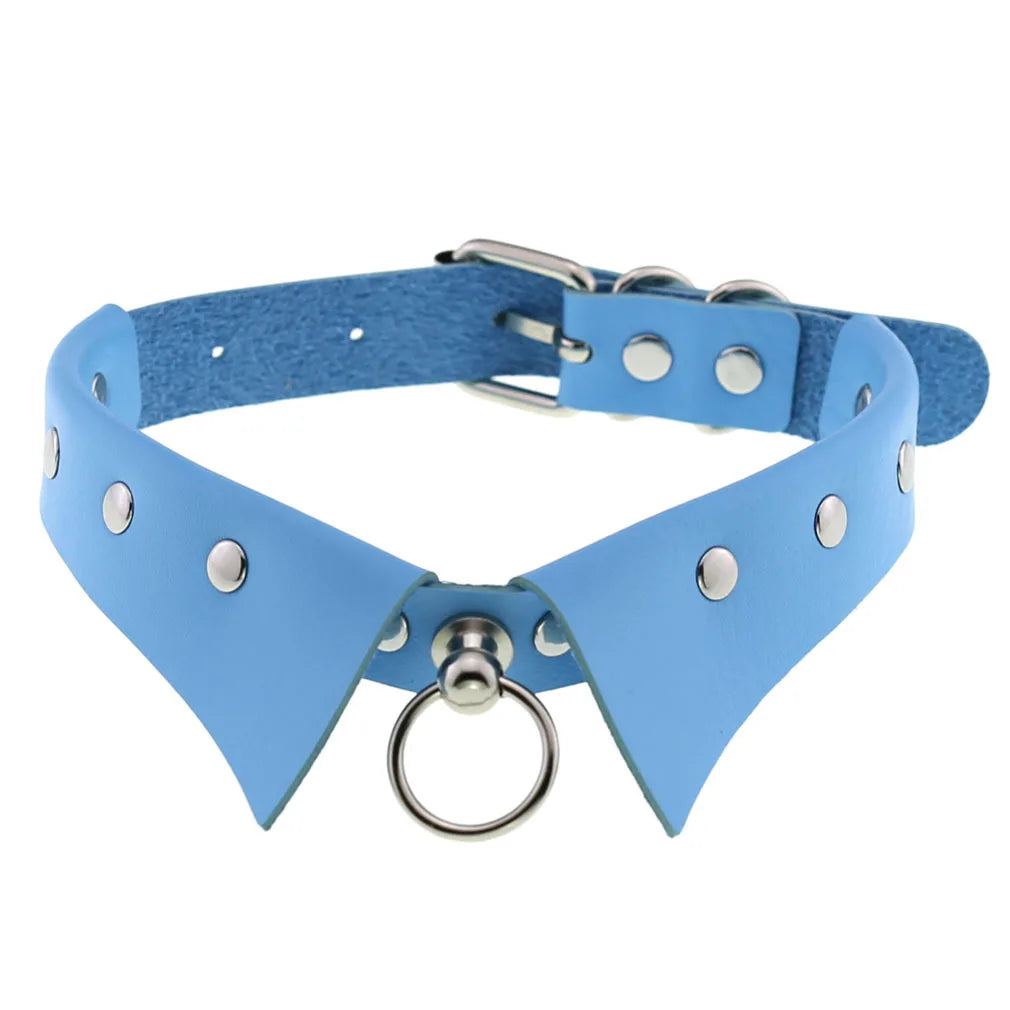 Sparkle layered frosted blue choker, kawaii DDLG fashion