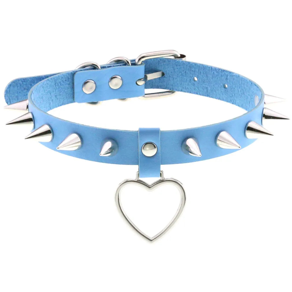 Velvet soft frosted blue choker, comfy pastel accessory