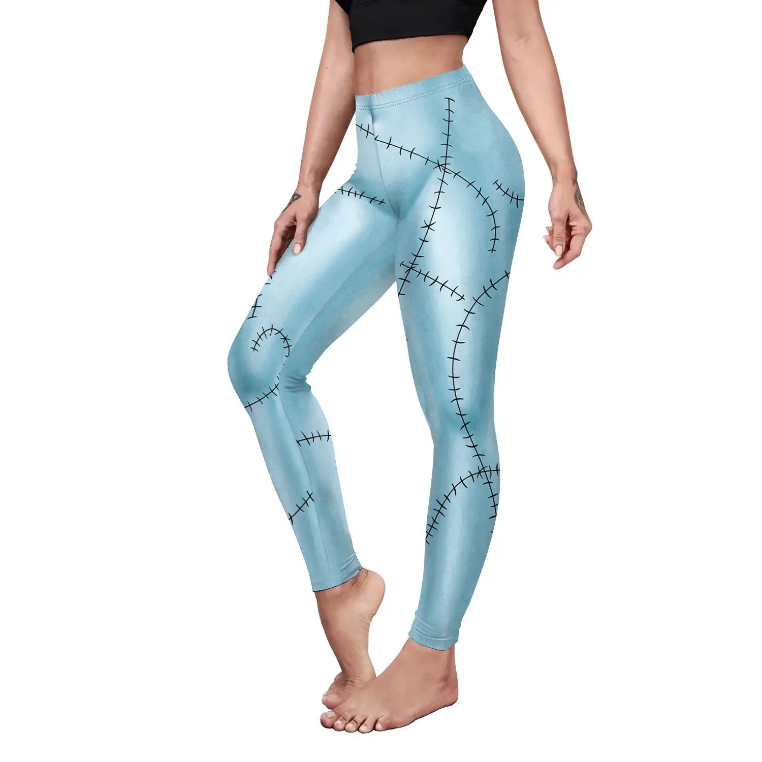 ghost bride leggings pastel goth soft stretchy fit cozy brat DDLG ABDL cutecore fashion