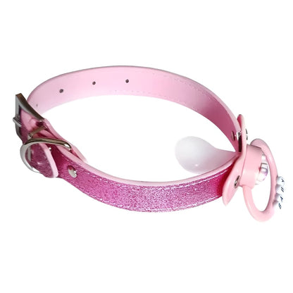 Sparkly Unicorn Glitz gag pacifier featuring secure fit and fantasy charm, ideal for DDLG, ABDL, cosplay, or collector use.