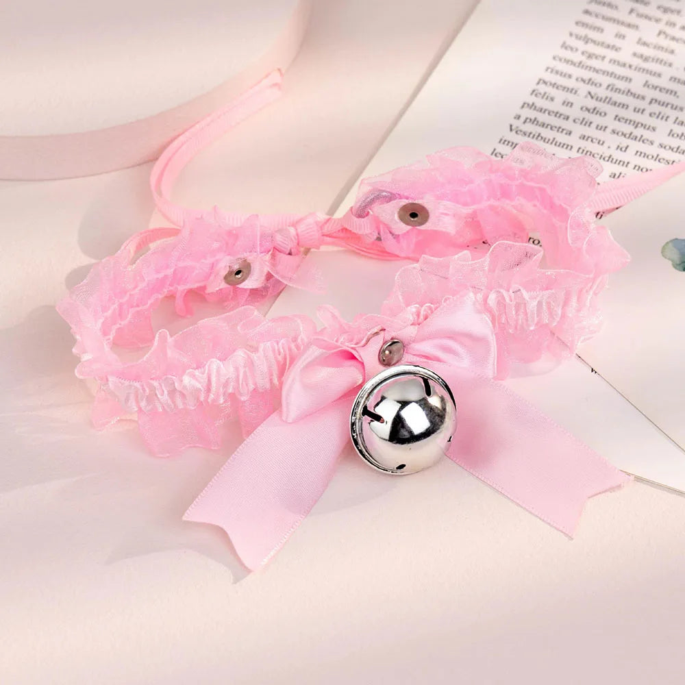Good Girl Sweet Choker in pastel pink, cute and lightweight, perfect for cutecore layering and DDLG moments