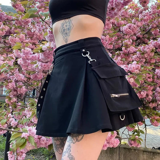 Black Goth Baddie Backpack for DDLG, Cutecore, Kawaii & Alt Streetwear