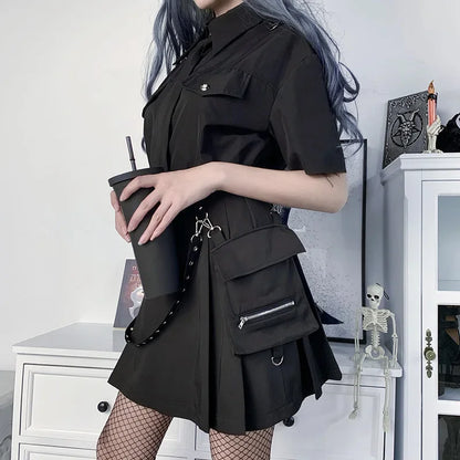 Streetwear Goth Baddie Backpack, Trendy DDLG Kawaii Alt Style