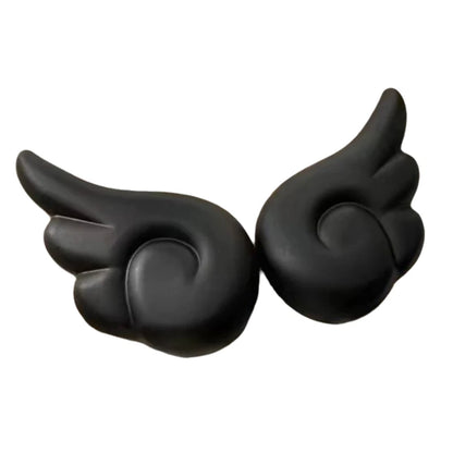Gothic kawaii black angel wing charms – perfect for customizing Crocs or sneakers