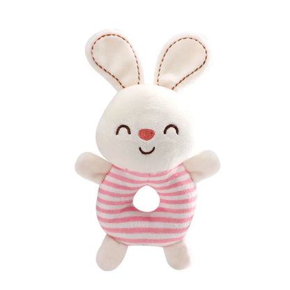 Happy Paws Rattle Ring with an adorable bunny, soft and playful for little hands and cuddle fun