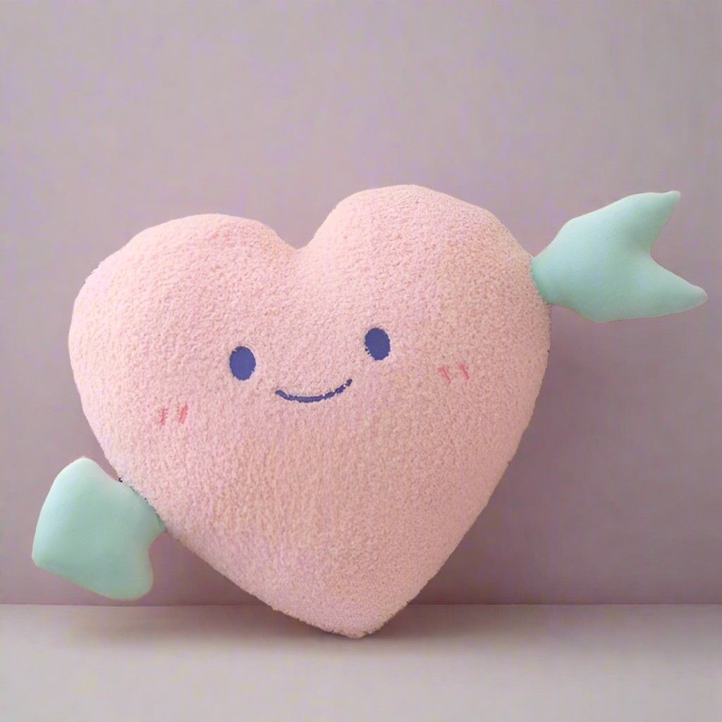 Heartstruck Cutie Pillow Soft Plush Pillow for DDLG ABDL, Cute Core Romantic Room Accent