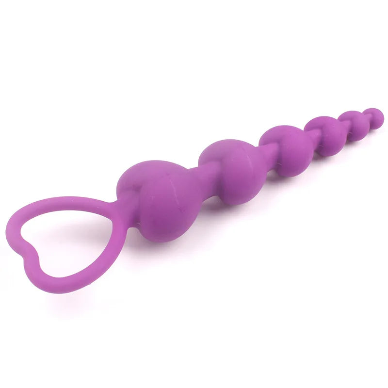 Heartbeat Skips Plug in purple silicone with 6 hearts, babygirl energy, kawaii ddlg cutecore aesthetic