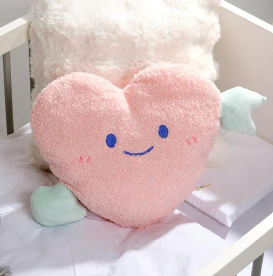 Heartstruck Cutie Pillow Plush Lovebug for DDLG ABDL Bedrooms, Kawaii Cutecore Snuggle Decor