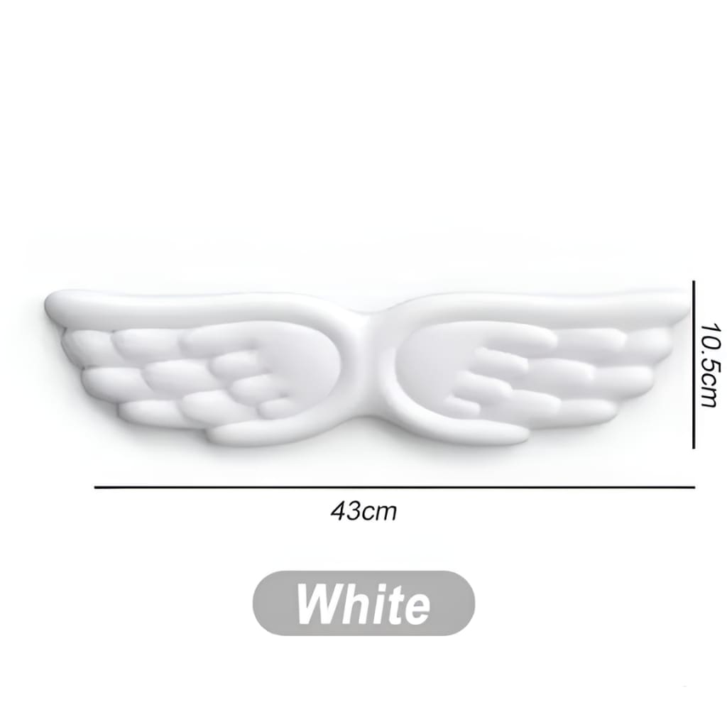 Kawaii angel wing wrist rest with soft memory foam and non-slip base, perfect for cozy desks and soft girl setups.