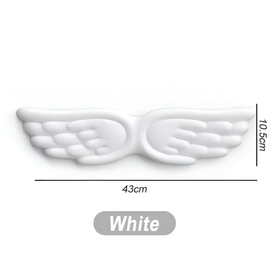 Kawaii angel wing wrist rest with soft memory foam and non-slip base, perfect for cozy desks and soft girl setups.