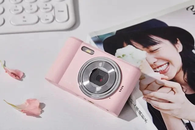 Soft pink kawaii digital camera for babygirls, perfect for aesthetic memory-making