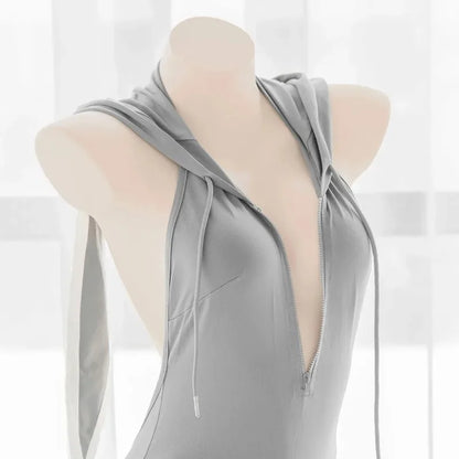 Kawaii Bunny Loungewear Bodysuit, soft comfy anime-inspired style