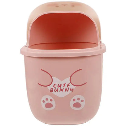 Kawaii Bunny Compact Trash Can, perfect pastel desk accessory for kawaii and cutecore setups