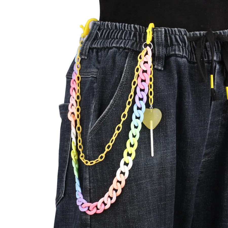 Kawaii cutecore rainbow lollipop keychain for adults into DDLG ABDL aesthetics