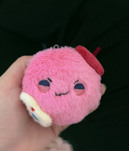 Kawaii cutecore plush ball keychain, artist-designed DDLG/ABDL accessory, perfect for bags and cute collections