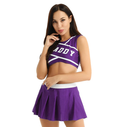 Kawaii Daddy’s Cheerleader Outfit, soft girl cosplay & playful DDLG roleplay vibes