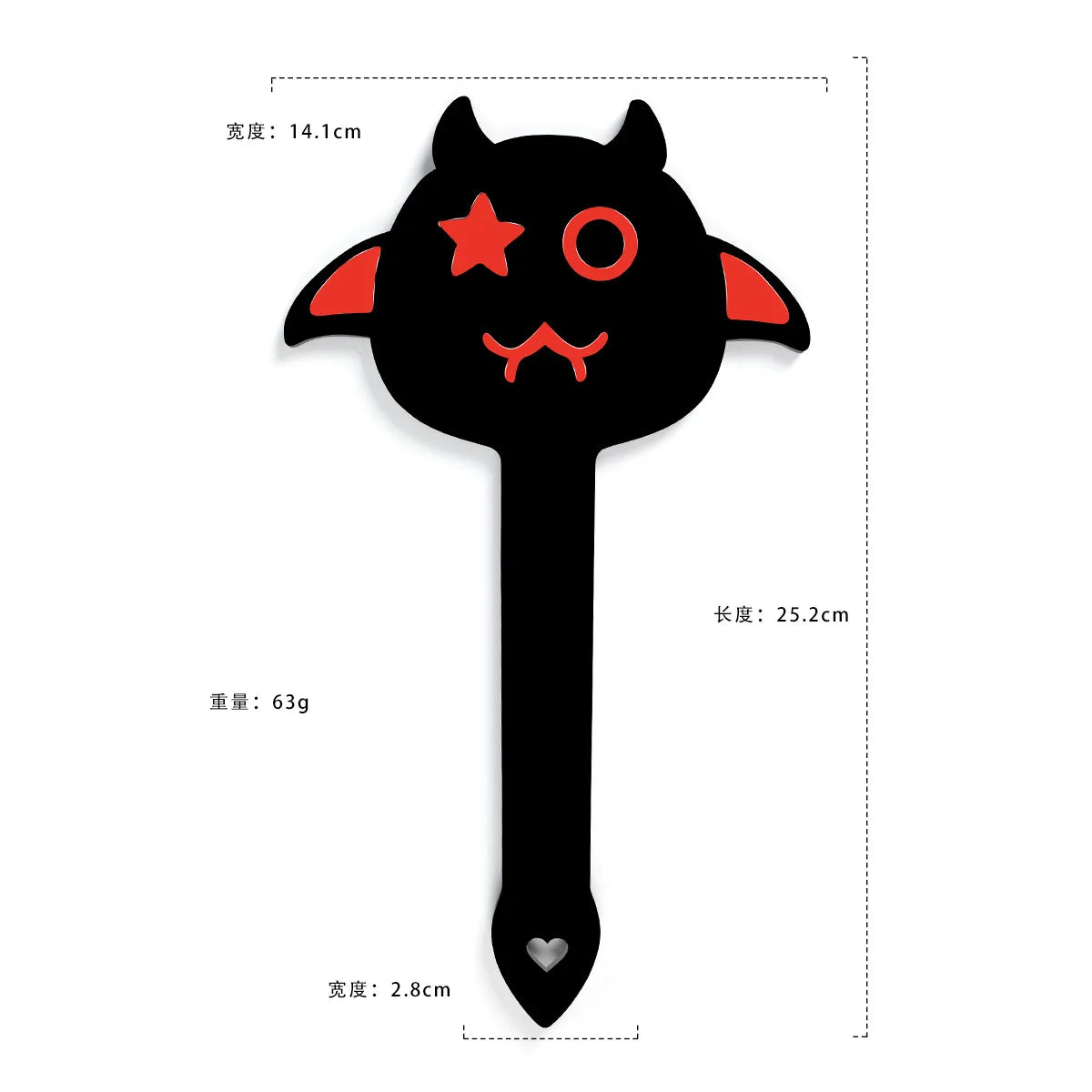 Cute Demon Time Naughty Paddle, compact 25cm paddle for teasing adventures