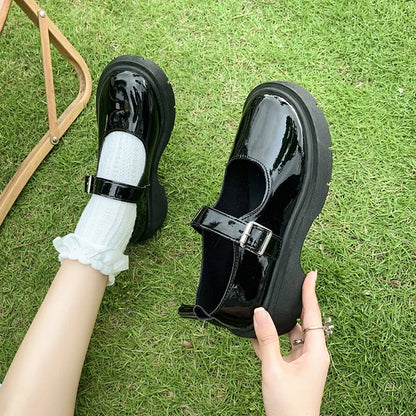 Kawaii Dollstep Buckle Flats ideal for DDLG and ABDL fashion, dollcore inspired