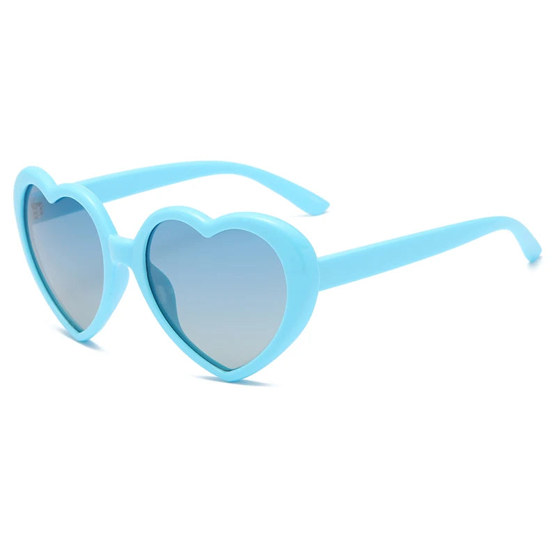 Blue Free Spirit Love Sunglasses kawaii ddlg abdl pastel heart-shaped lenses