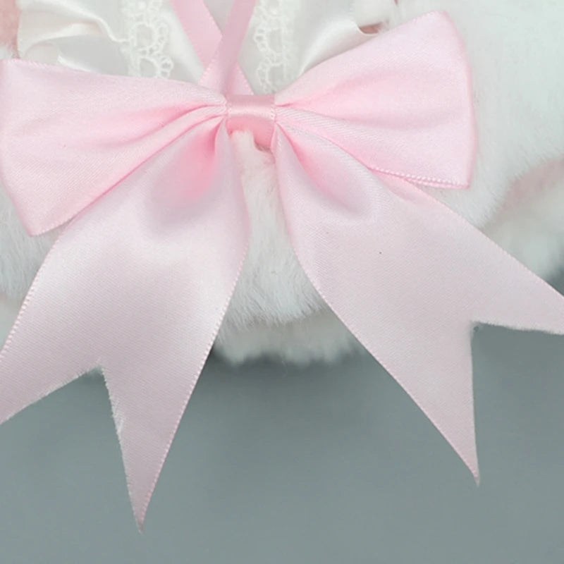 Kawaii heavenly wings lolita plush backpack for pastel soft girl, cutecore, DDLG, and ABDL fashion outfits