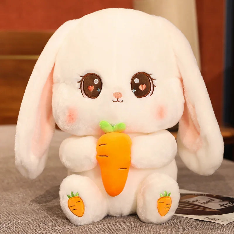 Kawaii jumbo bunny plush, chibi-style big eyes, perfect cuddle companion for ABDL & DDLG