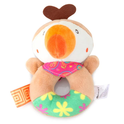 Kawaii parrot plush rattle for babygirl play, perfect for ddlg, abdl, and soft girl toy fun.