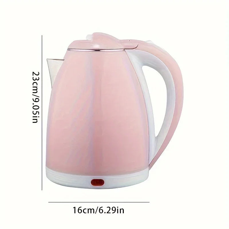 Compact kawaii pink electric kettle perfect for tea, coffee, and instant drinks