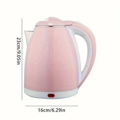 Compact kawaii pink electric kettle perfect for tea, coffee, and instant drinks
