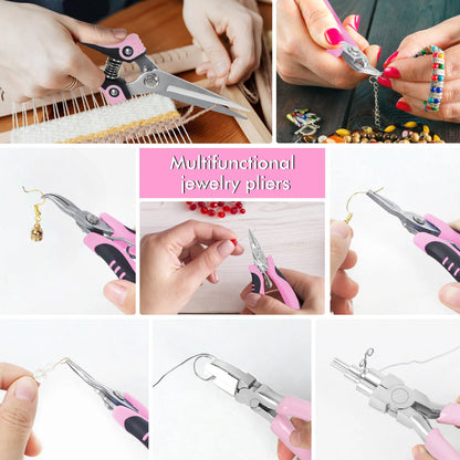 Kawaii pink tool bag with mini pliers set, perfect for DDLG creators