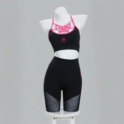Kawaii Pink Venom Kiss Set ddlg abdl cutecore lingerie with crop top and shorts