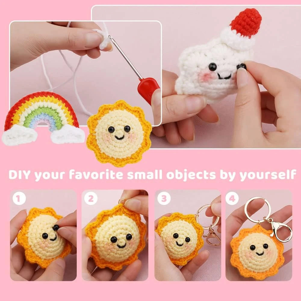 Create rainbow pixie keychains and cute pendants with this kawaii DIY kit