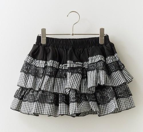 Kawaii plaid prairie skirt with ruffle hem for DDLG, ABDL, and soft cowgirl cutecore outfits