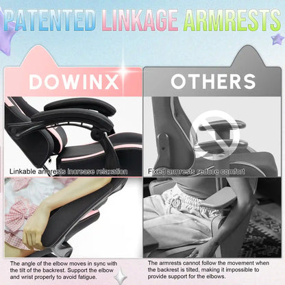 Kawaii Princess Throne Gaming Chair, premium plush padding and durable materials for long-lasting kawaii comfort