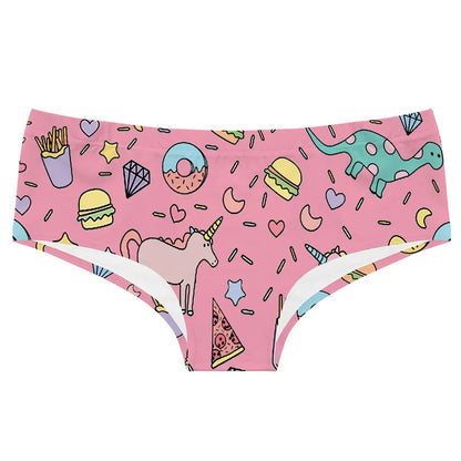 Kawaii rainbow playground panties in pastel tones, ultra-soft fabric, perfect for DDLG and ABDL cutecore styles
