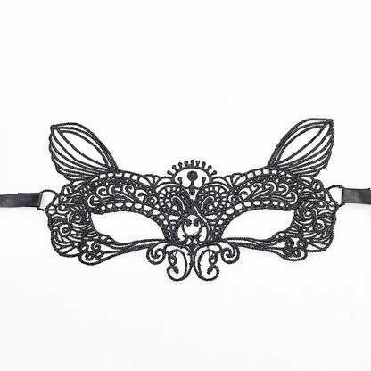  Kawaii Midnight VIP Lace Mask, soft black lace with playful vibes for DDLG and cutecore moments