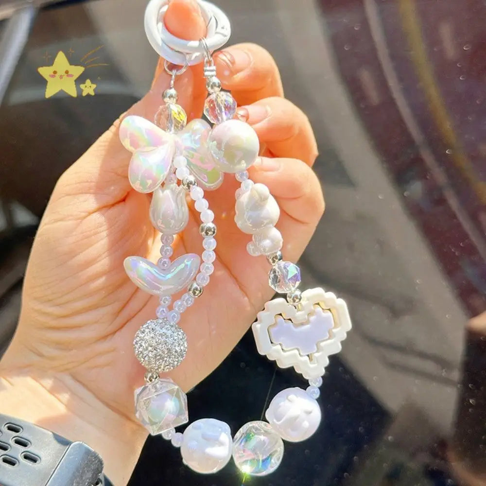 DDLG & ABDL friendly Kawaii XP Gain Keychain in pastel colors with luxe iridescent charms