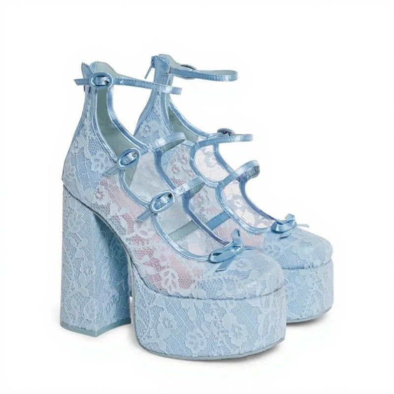 Kawaii and cutecore Lacy Little Secrets Heels for soft, stylish looks