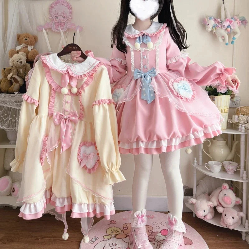 Lemon Love Lolita Frill Dress designed for magical days, tea parties, and kawaii streetwear looks