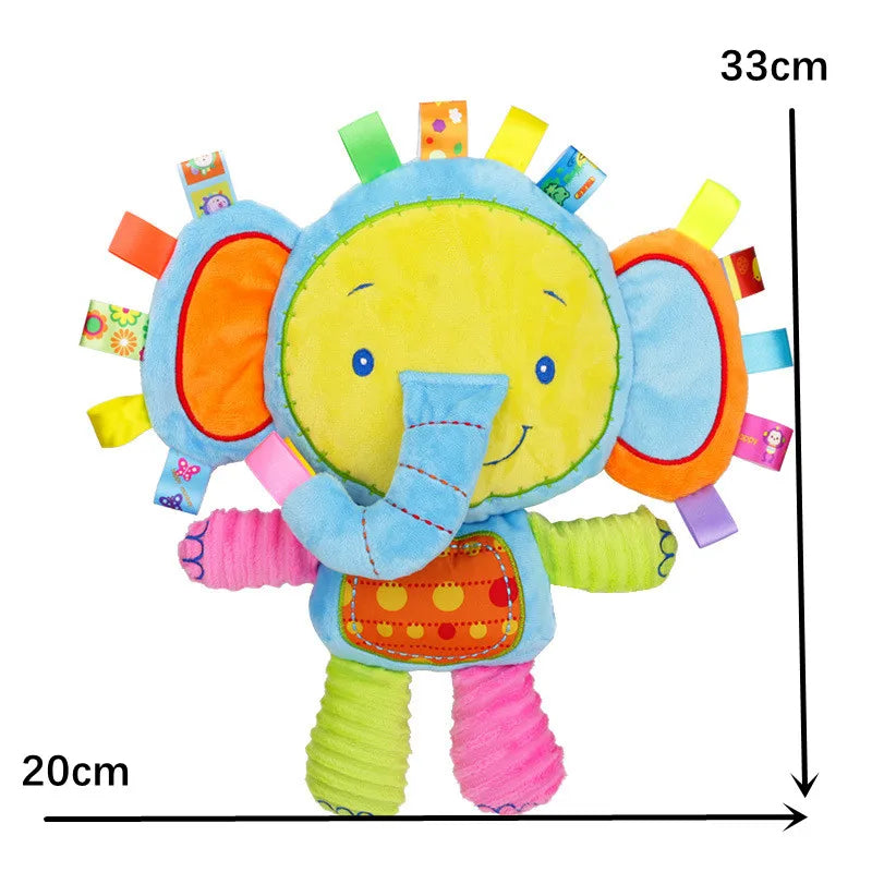 Cute colorful elephant plushie rattle for littles, perfect for regression play