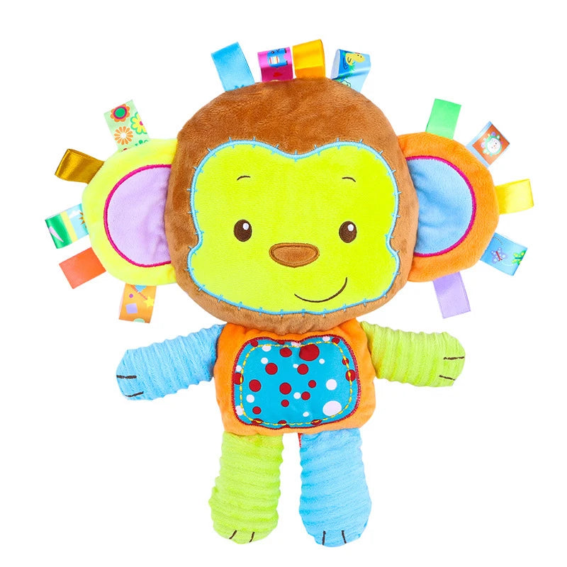 Huggable iridescent plushie rattle, perfect for cutecore decor and littles play