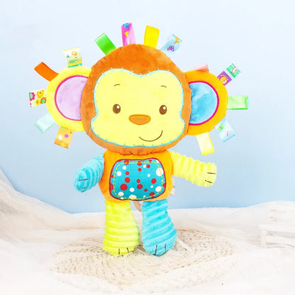 Cute plushie set including bunny, lion, elephant, monkey, colorful cutecore vibes
